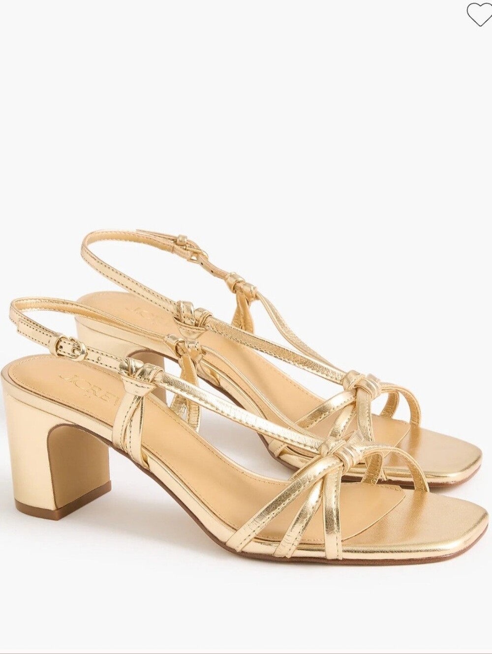 New J. Crew Women's Gold Strappy Heeled Sandals